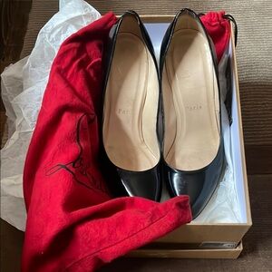 Christian Louboutin Black Patent Leather Pumps